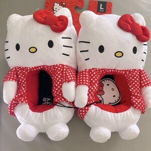 (NEW) Hello Kitty Red Polka Dot Slippers